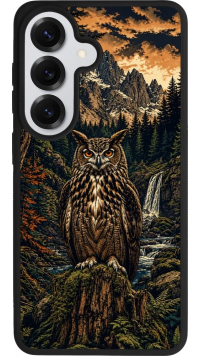 Samsung Galaxy S26 Case Hülle - Silikon schwarz Linocut Uhu