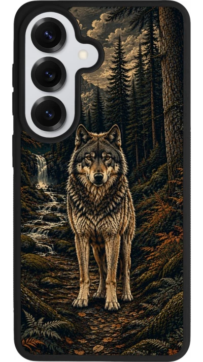 Samsung Galaxy S26 Case Hülle - Silikon schwarz Linocut Wold