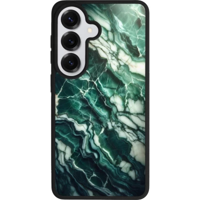 Samsung Galaxy S26 Case Hülle - Silikon schwarz Majestätischer grüner Marmor