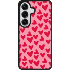 Coque Samsung Galaxy S26 - Silicone rigide noir Mom 2024 petits coeurs