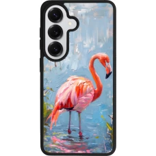 Samsung Galaxy S26 Case Hülle - Silikon schwarz Paint Flamingo