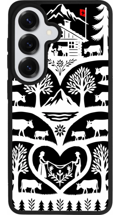 Coque Samsung Galaxy S26 - Silicone rigide noir Poya Suisse 2 noir