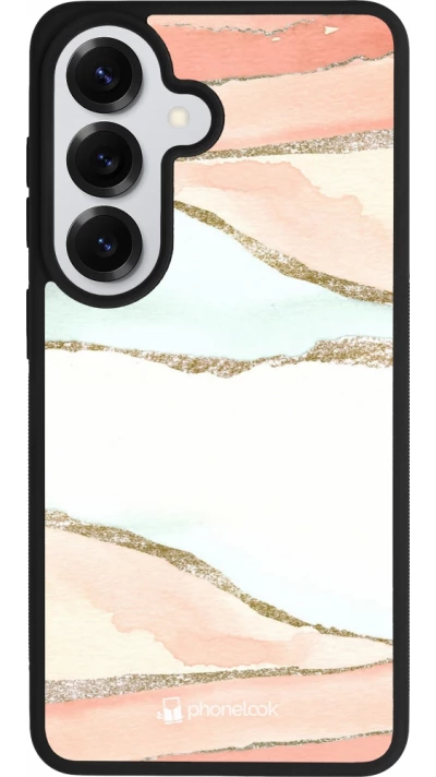 Coque Samsung Galaxy S26 - Silicone rigide noir Shimmering Orange