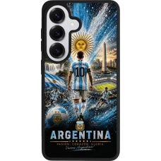 Coque Samsung Galaxy S26 - Silicone rigide noir Football Argentine splash 2026