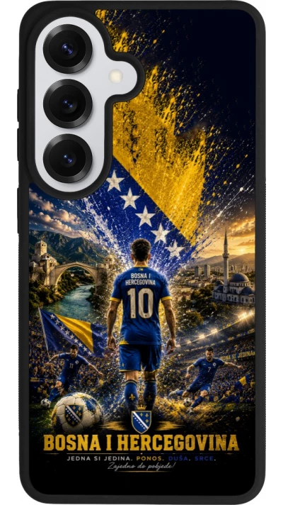 Coque Samsung Galaxy S26 - Silicone rigide noir Football Bosnie-Herzégovine splash 2026