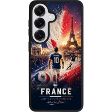Coque Samsung Galaxy S26 - Silicone rigide noir Football France splash 2026
