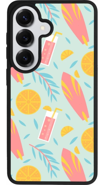 Coque Samsung Galaxy S26 - Silicone rigide noir Summer 2025 Pattern citron