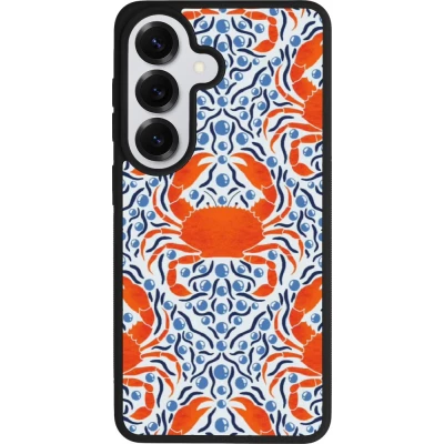 Coque Samsung Galaxy S26 - Silicone rigide noir Crabs and pearls Summer 2026