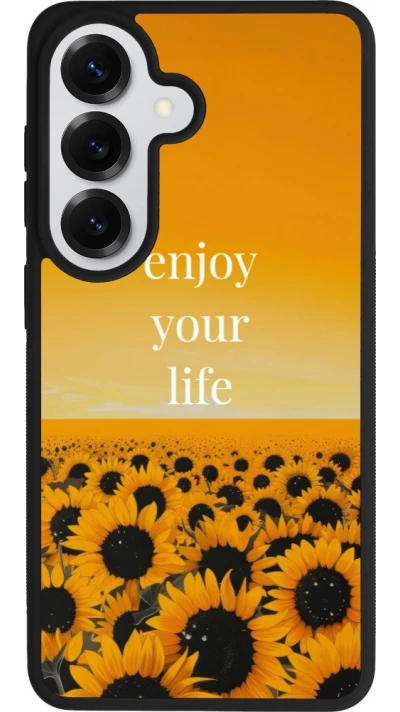 Coque Samsung Galaxy S26 - Silicone rigide noir Summer 2026 Enjoy your life