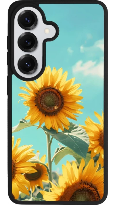 Samsung Galaxy S26 Case Hülle - Silikon schwarz Sunflowers Summer 2026