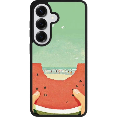 Coque Samsung Galaxy S26 - Silicone rigide noir Views through a watermelon Summer 2026