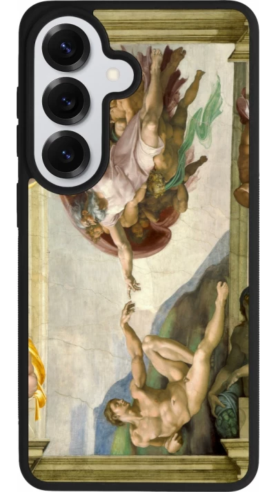Coque Samsung Galaxy S26 - Silicone rigide noir Tableau art - La Création d’Adam - Michel-Ange