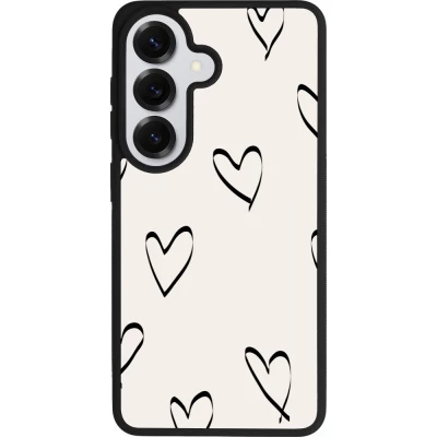 Coque Samsung Galaxy S26 - Silicone rigide noir Valentine 2023 minimalist hearts