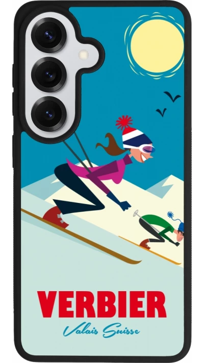 Coque Samsung Galaxy S26 - Silicone rigide noir Verbier Ski Downhill