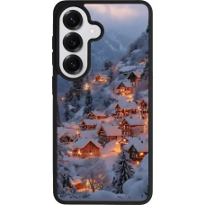 Coque Samsung Galaxy S26 - Silicone rigide noir Winter 25 Winter snowy village