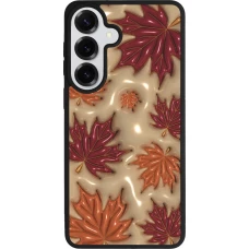 Samsung Galaxy S26+ Case Hülle - Silikon schwarz Autumn 26 3D leaves