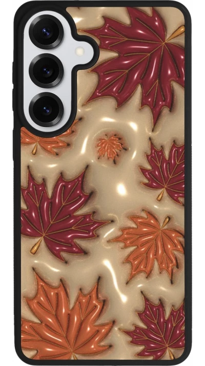Coque Samsung Galaxy S26+ - Silicone rigide noir Autumn 26 3D leaves
