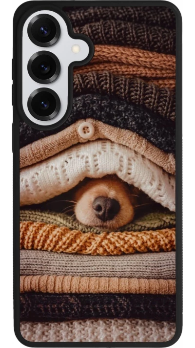 Coque Samsung Galaxy S26+ - Silicone rigide noir Autumn 26 Dog under the covers