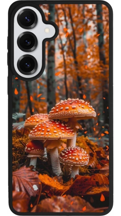 Coque Samsung Galaxy S26+ - Silicone rigide noir Autumn 26 Mushrooms in the woods