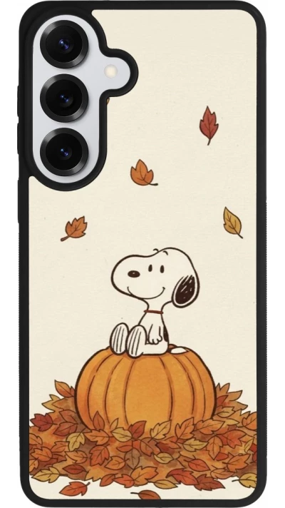 Coque Samsung Galaxy S26+ - Silicone rigide noir Autumn 26 Snoopy autumn