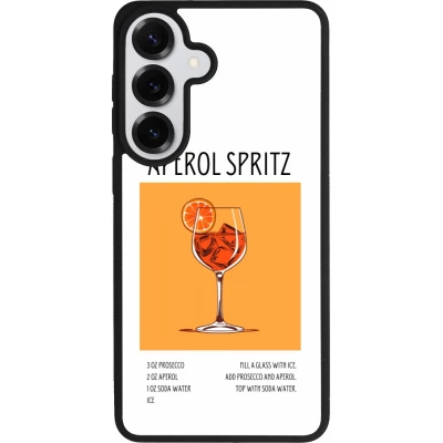 Coque Samsung Galaxy S26+ - Silicone rigide noir Cocktail recette Aperol Spritz