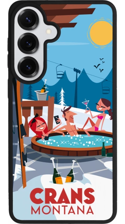 Coque Samsung Galaxy S26+ - Silicone rigide noir Crans-Montana Mountain Jacuzzi