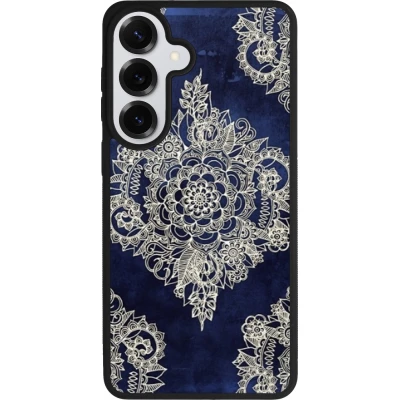 Coque Samsung Galaxy S26+ - Silicone rigide noir Cream Flower Moroccan