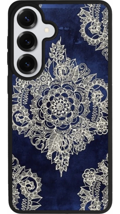 Coque Samsung Galaxy S26+ - Silicone rigide noir Cream Flower Moroccan
