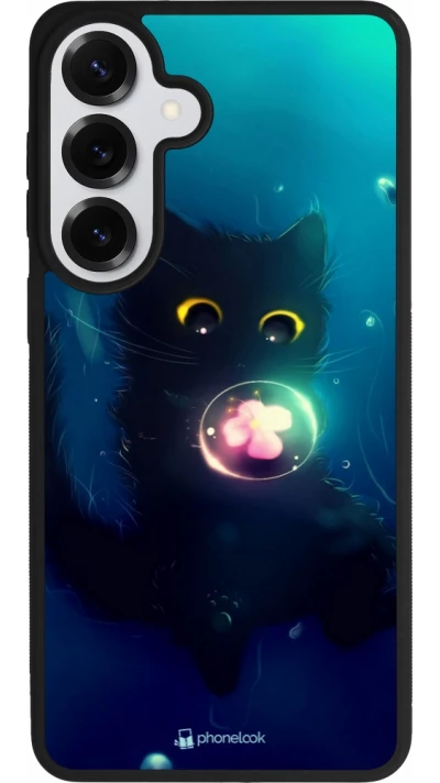 Coque Samsung Galaxy S26+ - Silicone rigide noir Cute Cat Bubble
