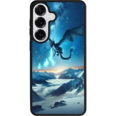 Coque Samsung Galaxy S26+ - Silicone rigide noir Dragon nocturne montagne