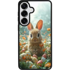Coque Samsung Galaxy S26+ - Silicone rigide noir Easter 2026 Rabbit in the garden