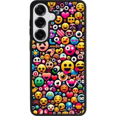Coque Samsung Galaxy S26+ - Silicone rigide noir Emoji Mix Color
