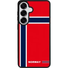 Coque Samsung Galaxy S26+ - Silicone rigide noir Maillot de football Norvège 2026 personnalisable