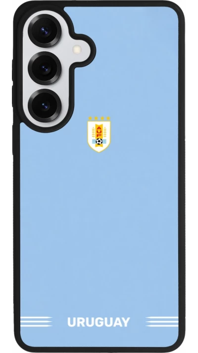 Samsung Galaxy S26+ Case Hülle - Silikon schwarz Uruguay 2026 personalisierbares Fussballtrikot