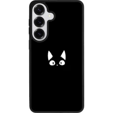 Coque Samsung Galaxy S26+ - Silicone rigide noir Funny cat on black