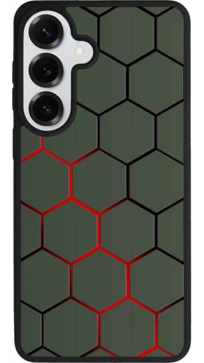 Coque Samsung Galaxy S26+ - Silicone rigide noir Geometric Line red