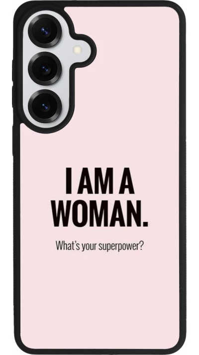 Coque Samsung Galaxy S26+ - Silicone rigide noir I am a woman