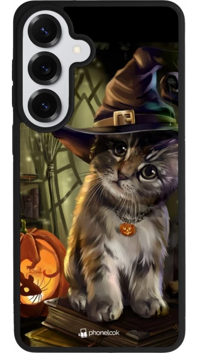 Coque Samsung Galaxy S26+ - Silicone rigide noir Halloween 21 Witch cat