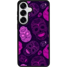 Coque Samsung Galaxy S26+ - Silicone rigide noir Halloween 2023 pink skulls
