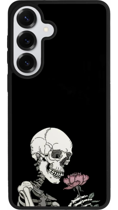 Coque Samsung Galaxy S26+ - Silicone rigide noir Halloween 2023 rose and skeleton