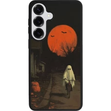 Coque Samsung Galaxy S26+ - Silicone rigide noir Halloween 2025 Ghost on a bicycle