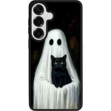 Samsung Galaxy S26+ Case Hülle - Silikon schwarz Halloween 2025 Ghost with black cat