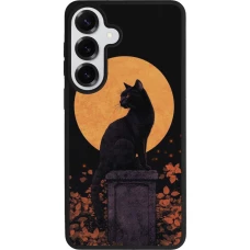 Samsung Galaxy S26+ Case Hülle - Silikon schwarz Halloween 2026 Cat Art Nouveau