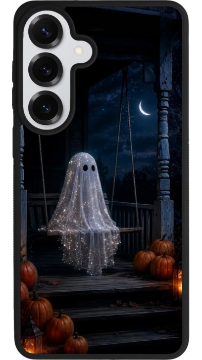 Samsung Galaxy S26+ Case Hülle - Silikon schwarz Halloween 2026 Ghost on a swing
