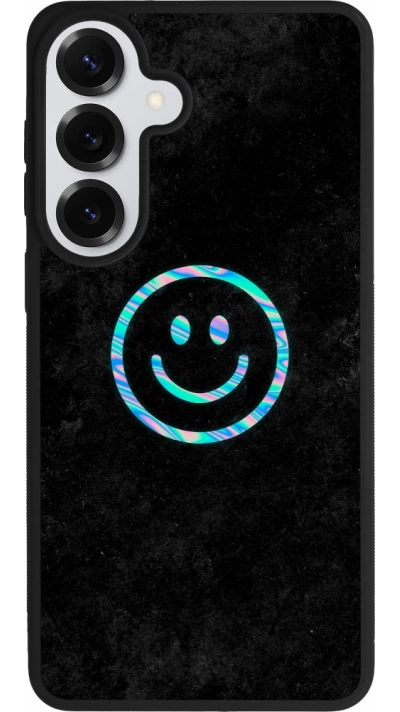 Coque Samsung Galaxy S26+ - Silicone rigide noir Happy smiely irisé