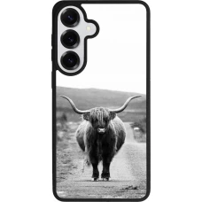 Coque Samsung Galaxy S26+ - Silicone rigide noir Highland cattle