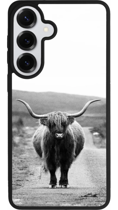 Coque Samsung Galaxy S26+ - Silicone rigide noir Highland cattle