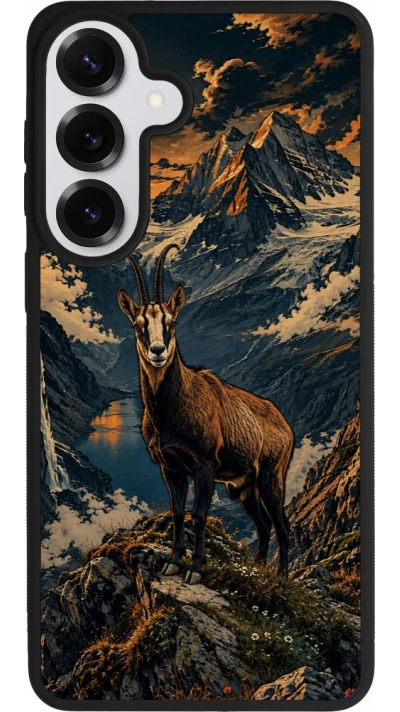 Coque Samsung Galaxy S26+ - Silicone rigide noir Linocut Chamois