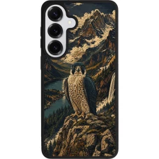 Samsung Galaxy S26+ Case Hülle - Silikon schwarz Linocut Wanderfalke