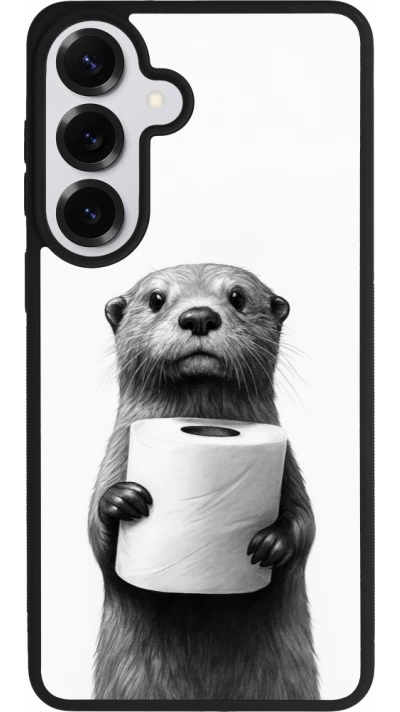Coque Samsung Galaxy S26+ - Silicone rigide noir Loutre papier de toilette
